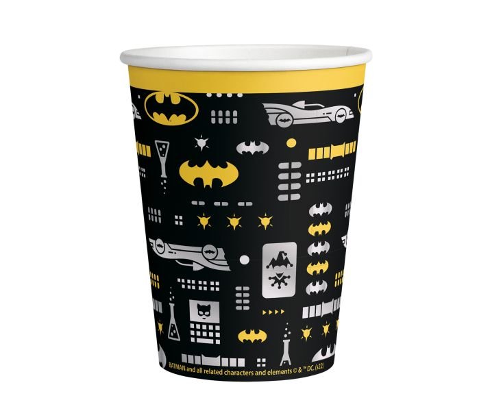 Ποτήρια Χάρτινα 250ml Batman / 8 τεμ