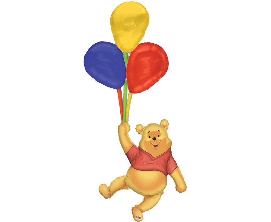 Μπαλόνι Φοιλ Airwalker Pooh With Balloons