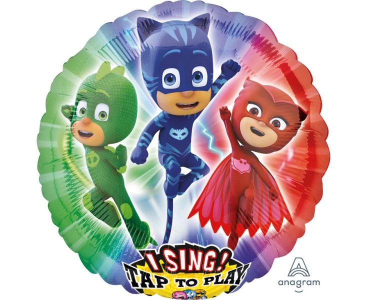 Μπαλόνι Φοιλ 28" Στρογγυλό Sing a tune Balloon PJ MASKS Διάμετρος 71εκ