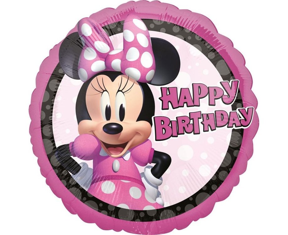 Μπαλόνι Φοιλ 17" Minnie Mouse Forever Happy Birthday / 43 εκ