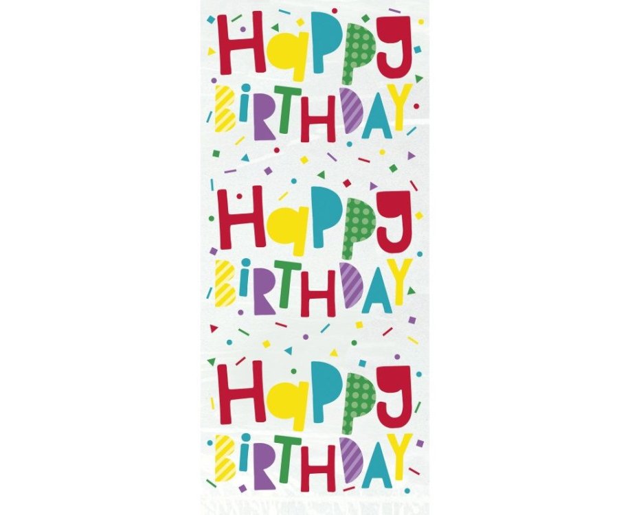 Τσάντες Δώρου Colorful Happy Birthday Cellophane Bags / 20 τεμ