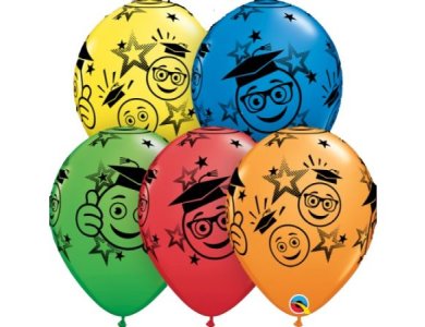 Μπαλόνια Λάτεξ 11" Graduation Smileys Ast. /25 τεμ