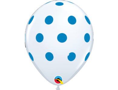 Μπαλόνια Λάτεξ 11" Big Polka Dots Blue/25 τεμ