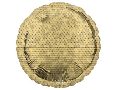 Μπαλόνι Φοιλ 18" Gold Sequins / 46 εκ Χρυσό