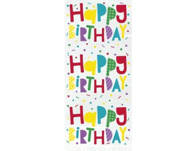 Τσάντες Δώρου Colorful Happy Birthday Cellophane Bags / 20 τεμ